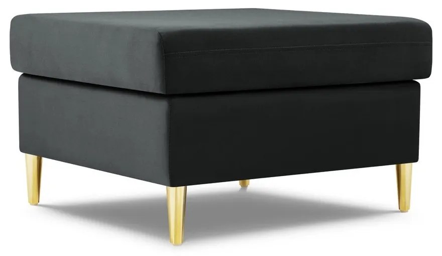 Тъмносива кадифена табуретка Kyoto – Cosmopolitan Design