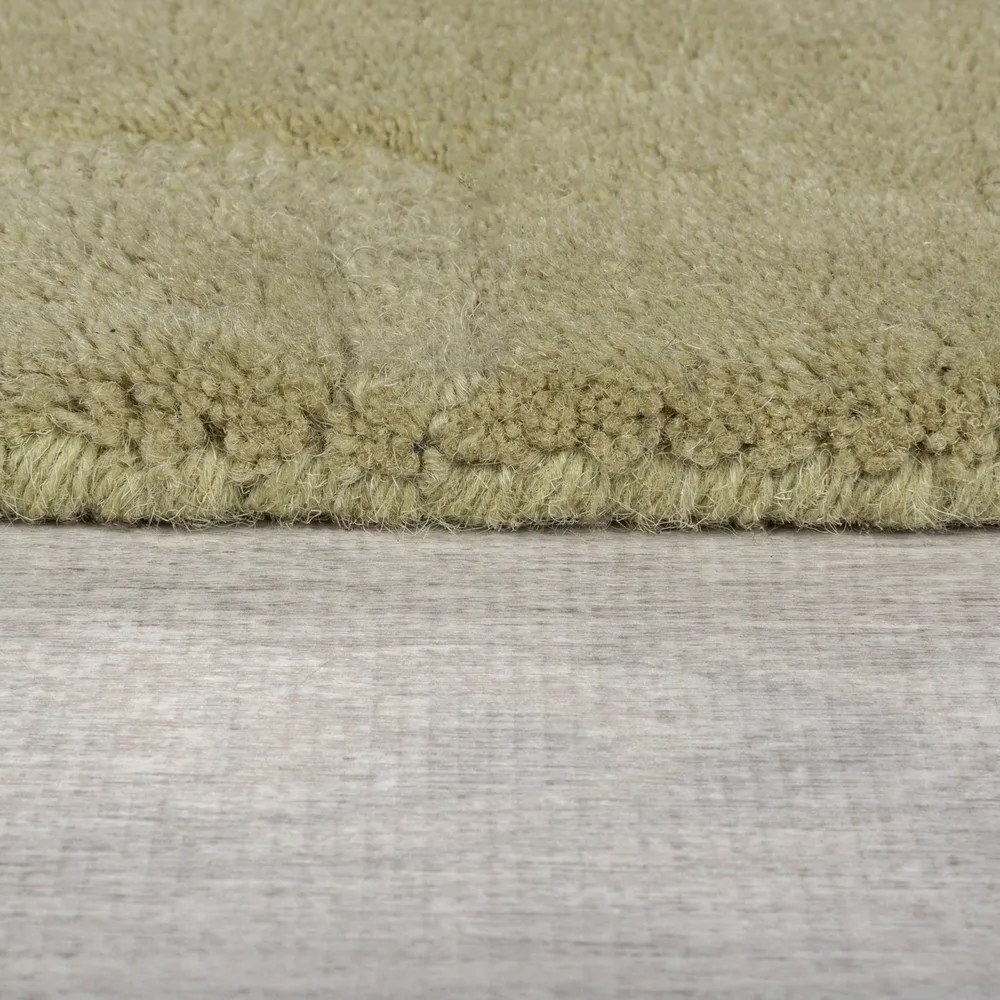 Ръчно изработен вълнен килим в цвят каки 200x290 cm Mesmerise Sage – Flair Rugs