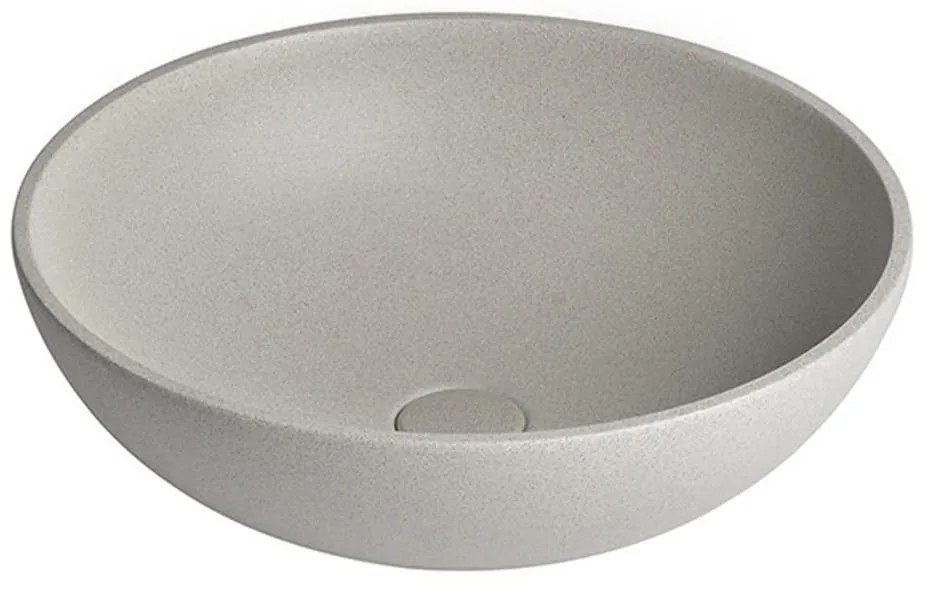 Светлосива бетонна кръгла мивка ø 44 cm Turf – Sapho