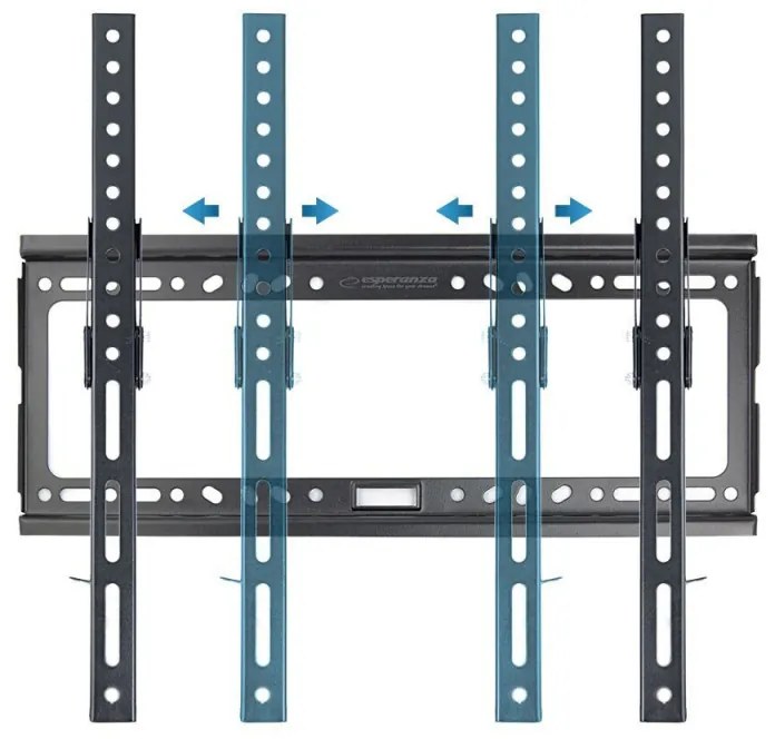 Стойка за телевизор Esperanza ERW014, Стенен монтаж, От 26 до 70 inch, Макс 30 кг, Vesa 400x400, Черен