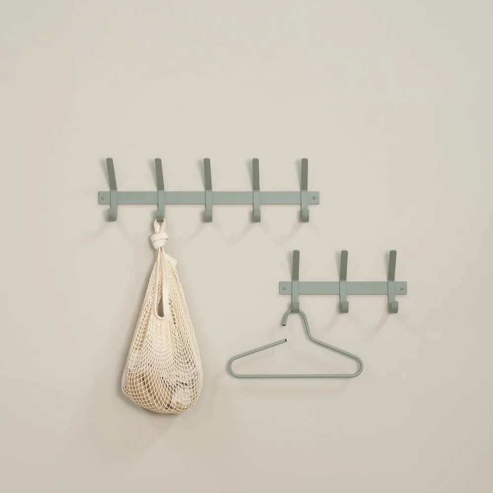 Сиво-зелена метална стенна закачалка 40 cm Dexter – Spinder Design