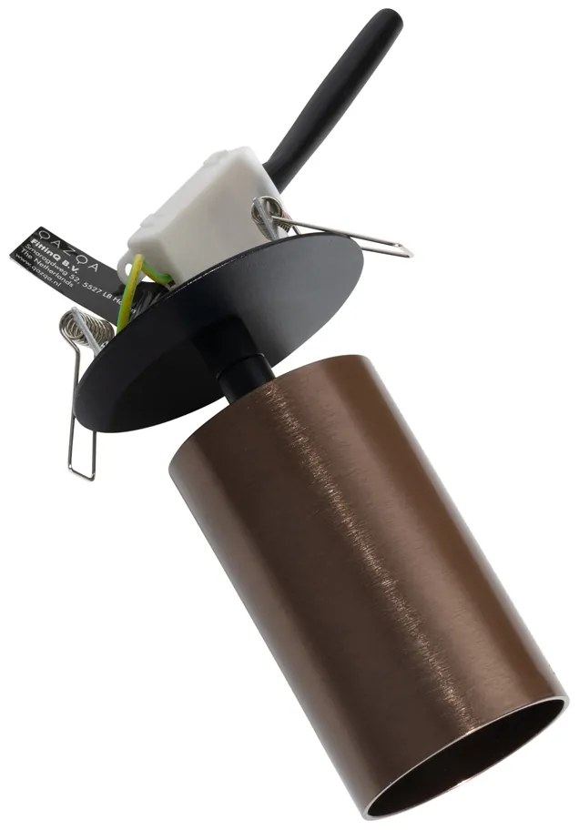 Модерен вграден прожектор тъмно бронзов GU10 50mm - Chels