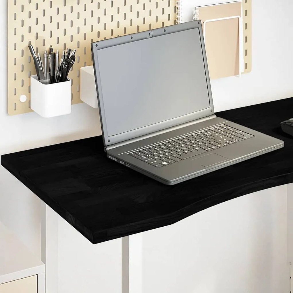 4009033 vidaXL Плот за бюро, тъмнокафяв, 100x60x2,5 см, дъб масив, правоъгълна