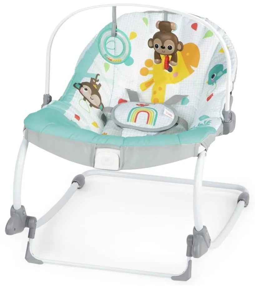 Bright Starts - Вибрираща бебешка люлка WILD VIBES 1xLR14