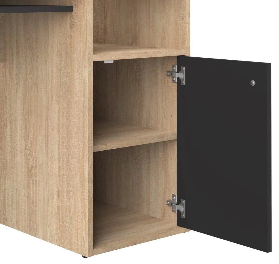 Работна маса с дъбов плот 50x115 cm Oxford - TemaHome