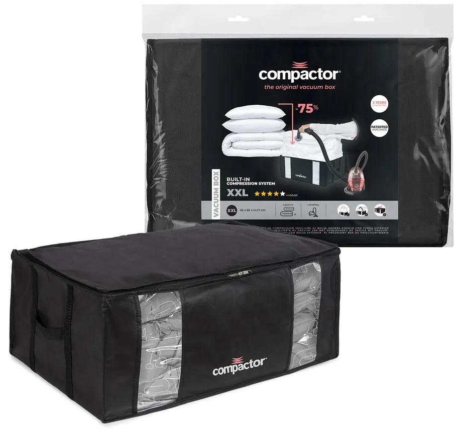 Черна кутия за съхранение с вакуумна опаковка Black Edition, обем 210 л - Compactor