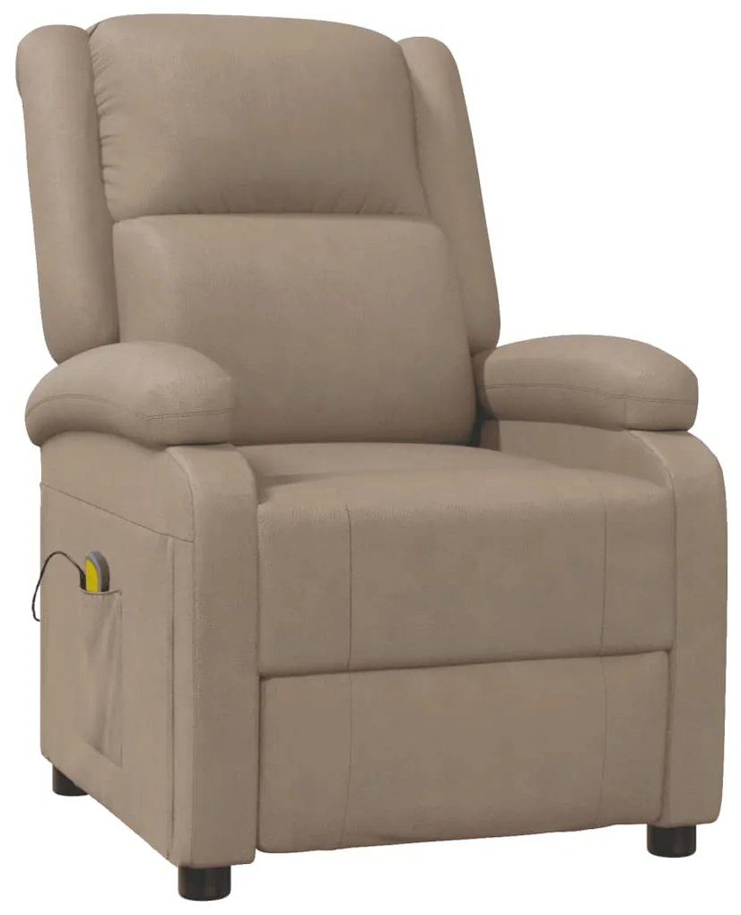 348467 vidaXL Масажен стол, капучино, изкуствена кожа