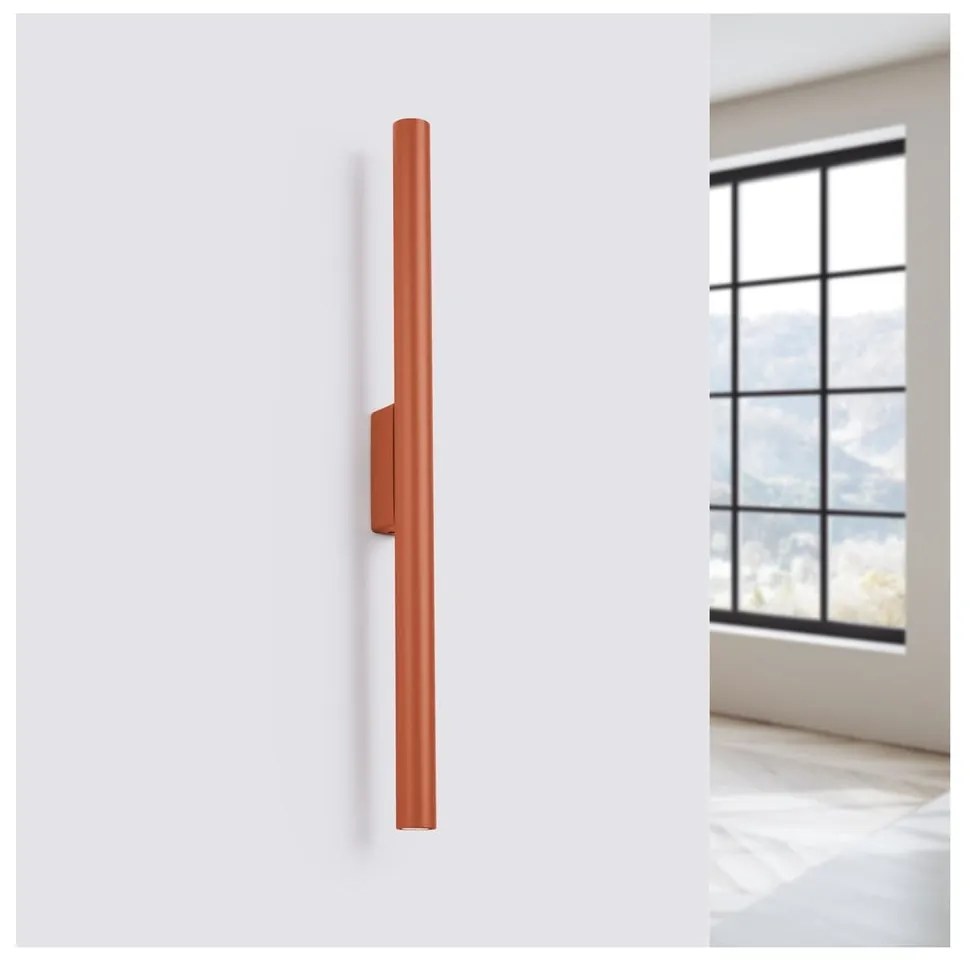 Стенна лампа в тухлен цвят Fideus – Sollux