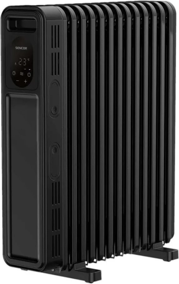 Sencor - Маслен радиатор с 13 ребра 1000/2500W/230V, черен + дистанционно управление