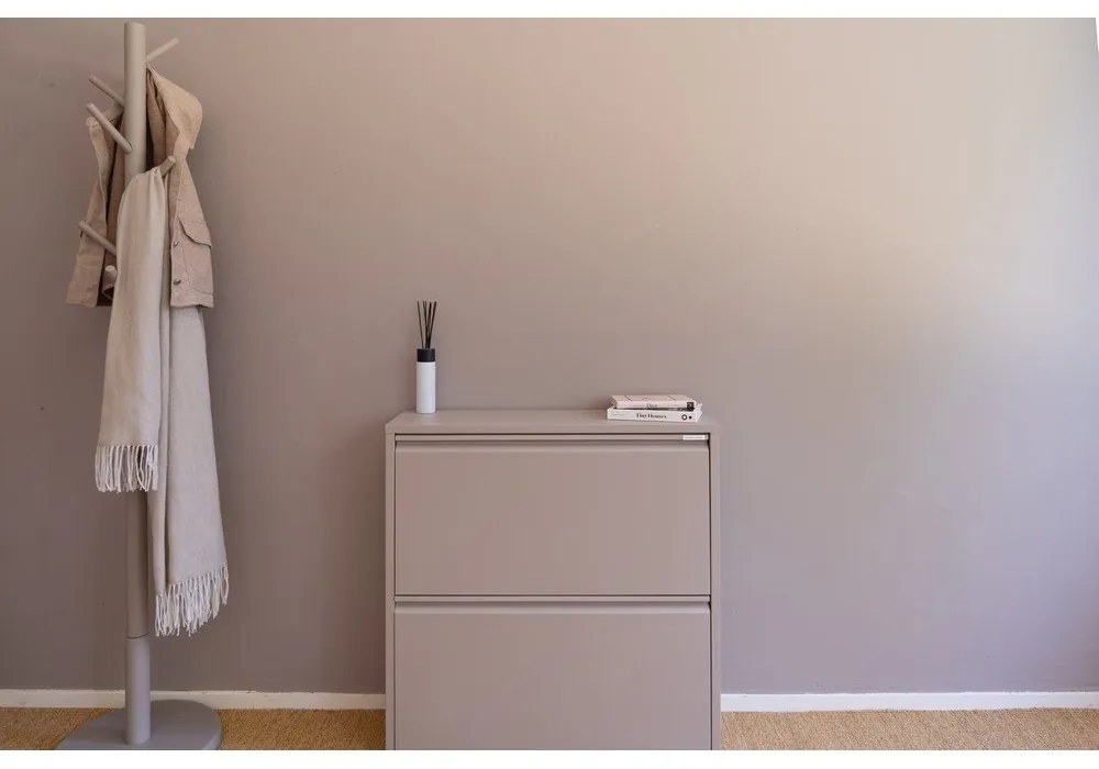 Сиво-бежов метален шкаф за обувки Billy - Spinder Design