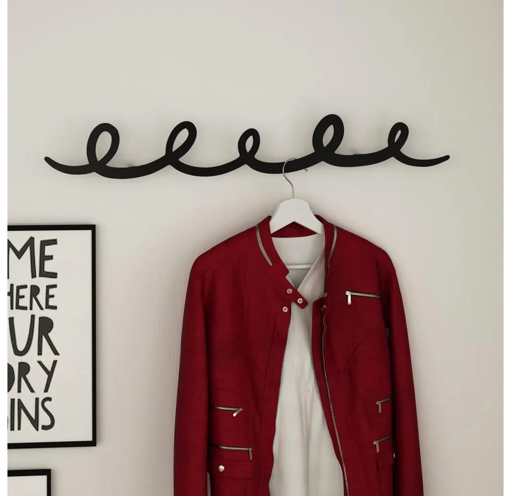 Стенна закачалка SING 84x12 см черен