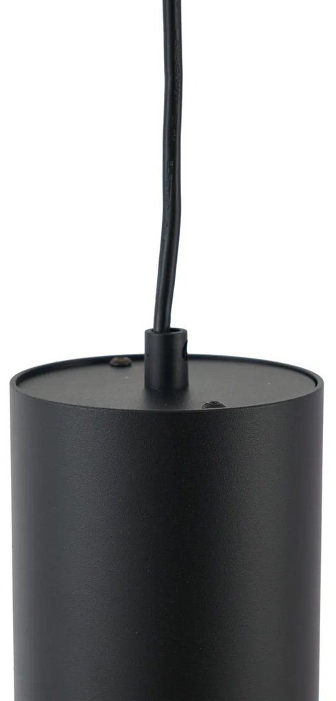 Модерна черна висяща лампа за 1-фазна релсова система GU10 70mm - Iconic Holt