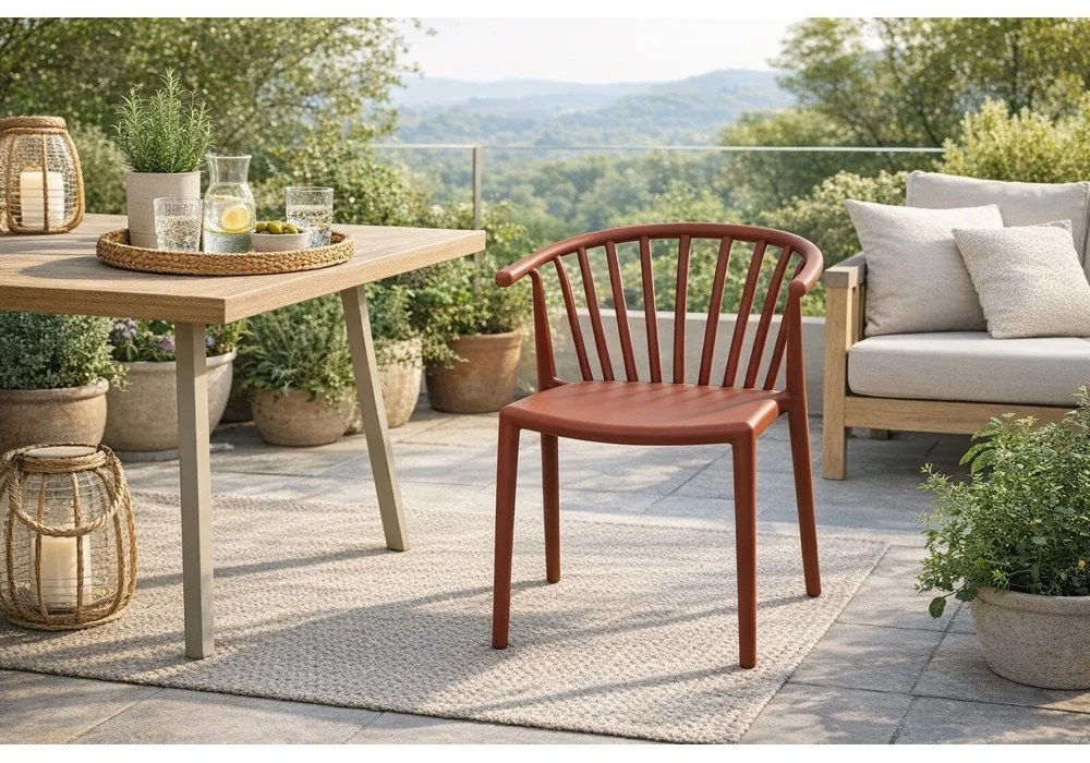 Кафяв пластмасов градински стол Capri – Bonami Essentials