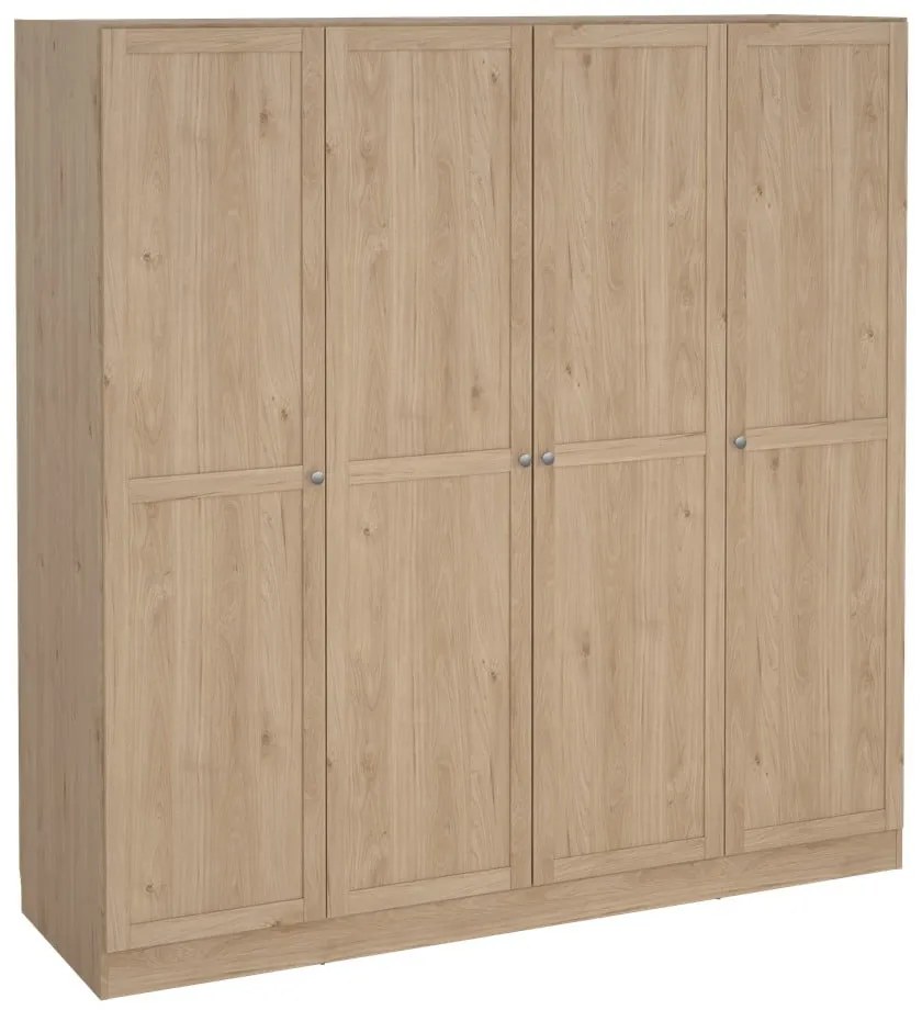 Гардероб с дъбов декор в естествен цвят 195,5x200 см Billund - Tvilum