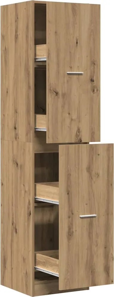 3309653 vidaXL Шкаф органайзер, дъб артизан, 40x41x174,5 см, инженерно дърво