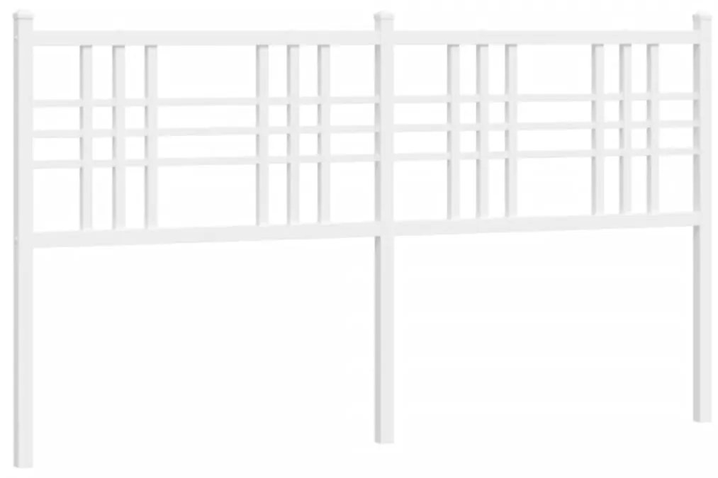 376407 vidaXL Метална табла за глава, бяла, 150 см