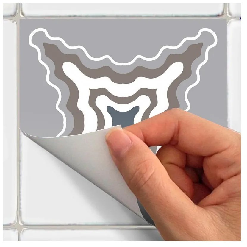 Комплект от 9 декоративни стикера за стена , 10 x 10 cm Orfeo - Ambiance