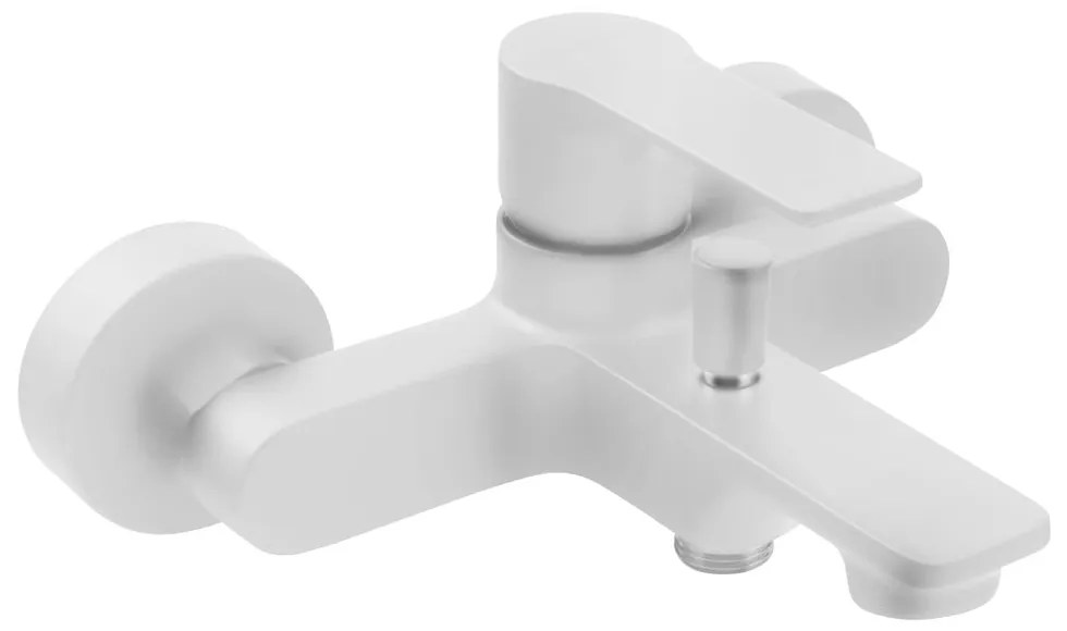 Бяла стенна батерия за вана (2 изхода) Pax – Sapho