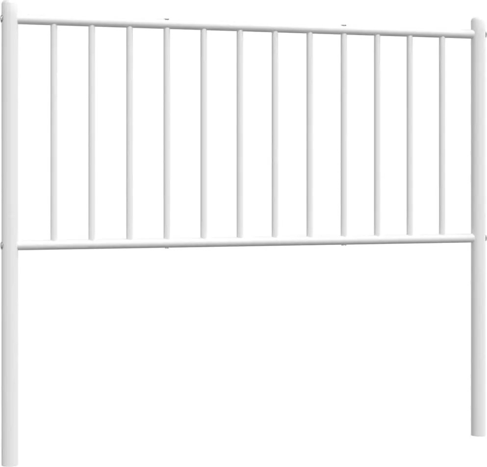 350960 vidaXL Метална резервна табла за легло, бяла, 100 см