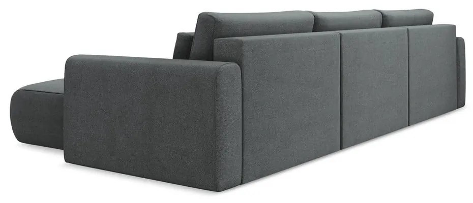 Тъмносив разтегателен ъглов диван с място за съхранение (U форма) Kapua – Makamii
