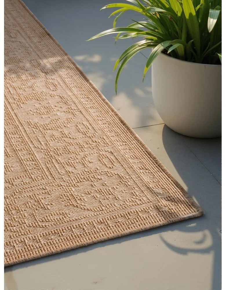 Килим за открито и закрито в цвят слонова кост и бежово 200x290 cm Duet Kona – NORTHRUGS