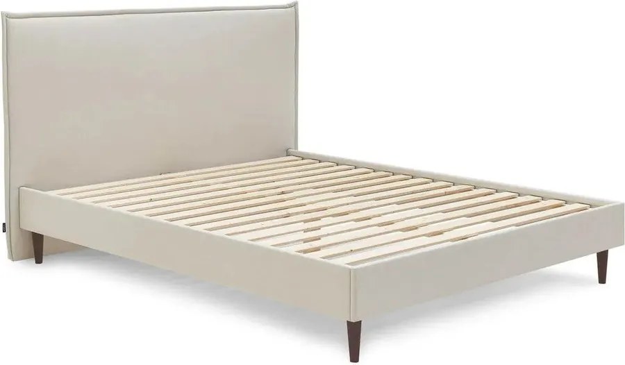 Бежово тапицирано двойно легло с решетка 180x200 cm Sary - Bobochic Paris