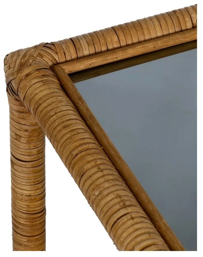 Масичка за кафе със стъклен плот в естествен цвят 40x90 cm – Ixia