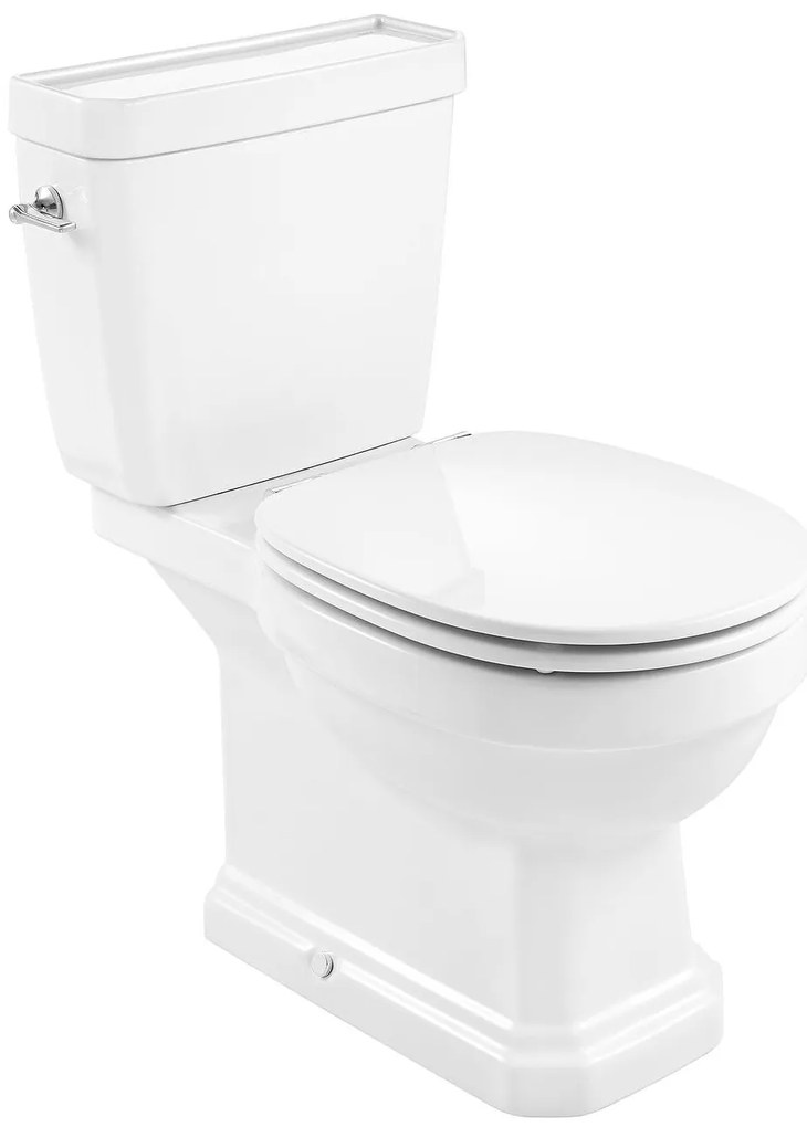 Тоалетна чиния за моноблок, Roca, A3420A7000 с двойно оттичане, Rimless, 37x67x77см