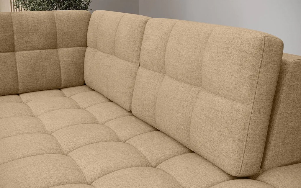 Ъглов диван Bale U-Тъмнобежов-Десен