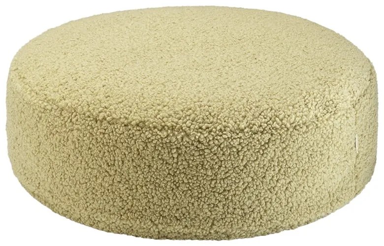 Зелен детски пуф от букле Round – Wigiwama