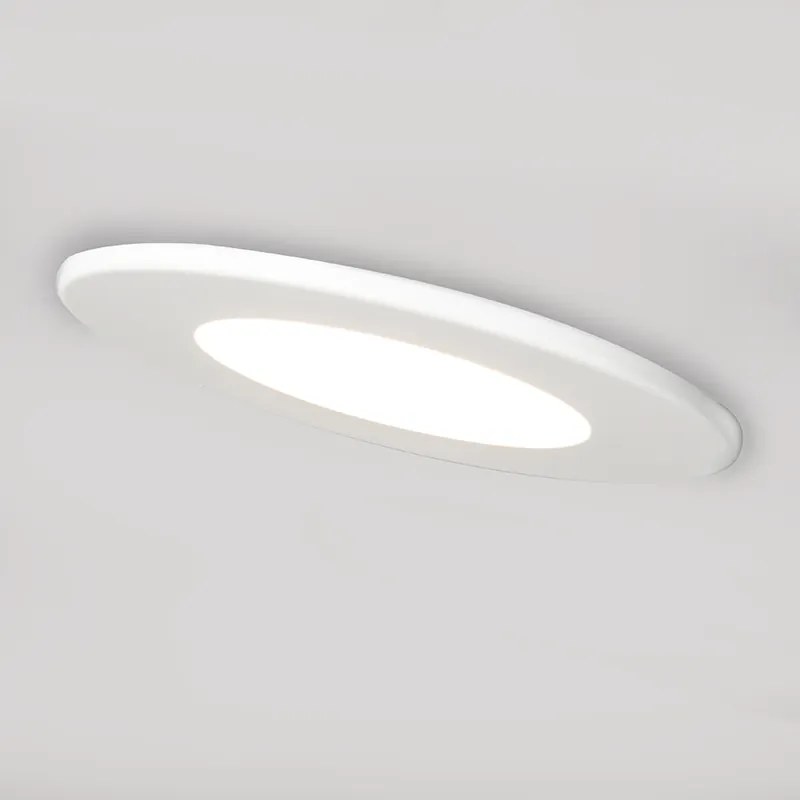Комплект от 3 вградени прожектора бели вкл. LED 3000K 4W IP65 - Бланка
