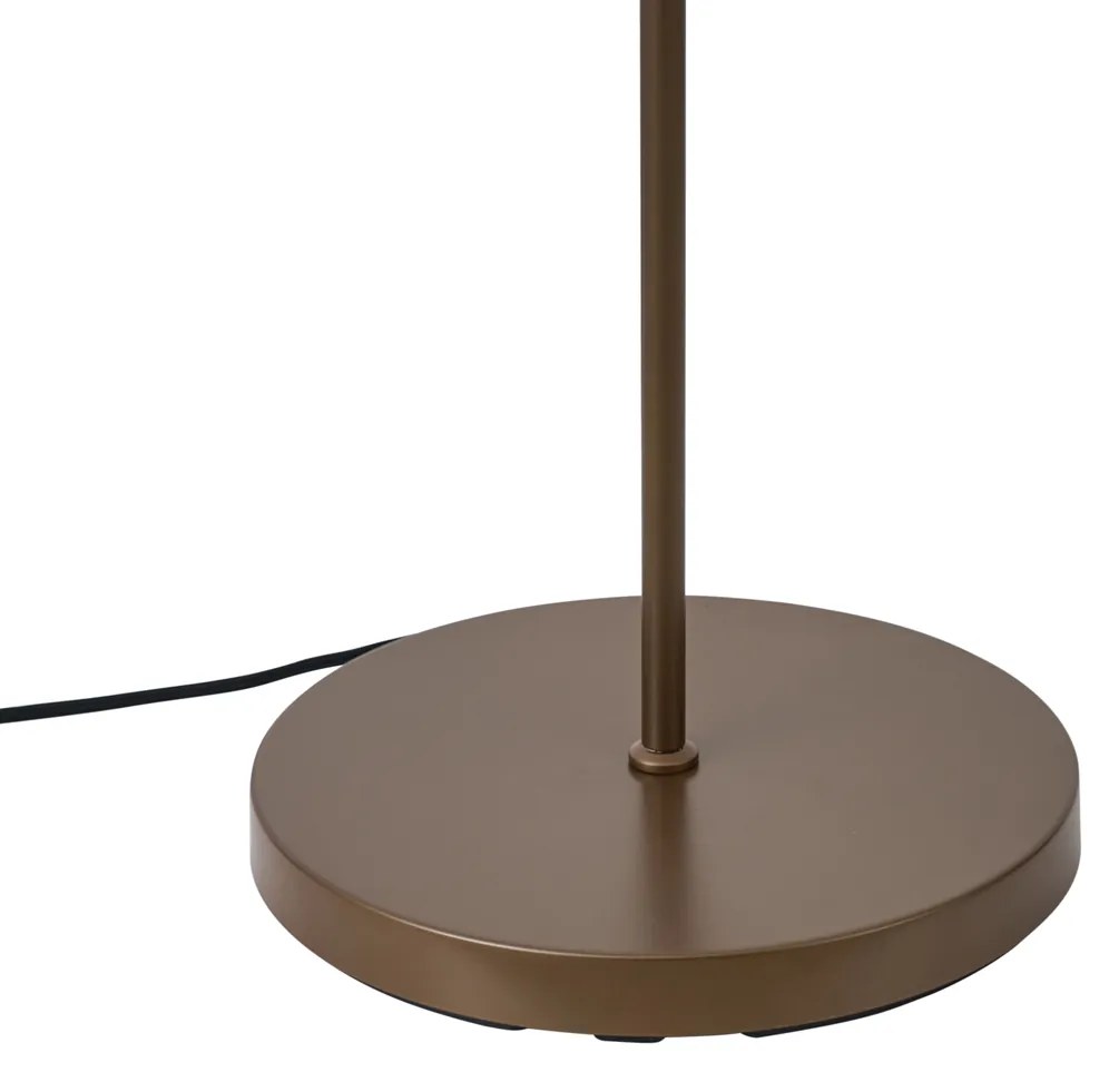 Подова лампа Hotel Chic тъмен бронз с кехлибарено стъкло 2 светлини - Stavelot