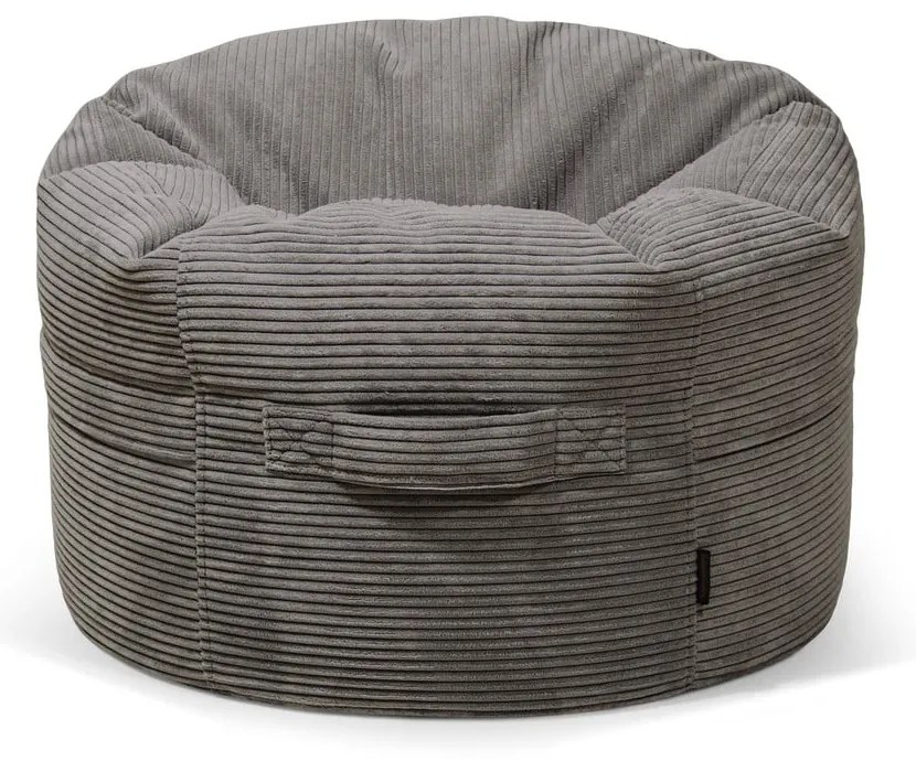 Син детски пуф от рипсено кадифе Roll 80 – SLOWDOWN