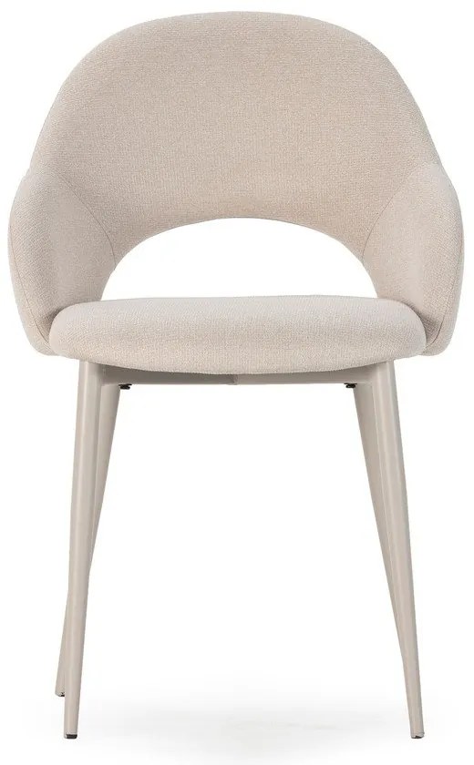 Бежови тапицирани трапезни столове в комплект 2 бр. Lia – Marckeric