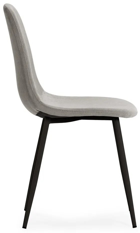 Светлосиви тапицирани трапезни столове в комплект 4 бр. Minka – Marckeric