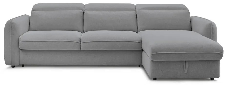 Светлосив разтегателен ъглов диван (променлив) Achille – Bobochic Paris