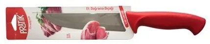 Pirge - Нож за месо №3 от неръждаема стомана 18см червен-PRATIK-(43036)