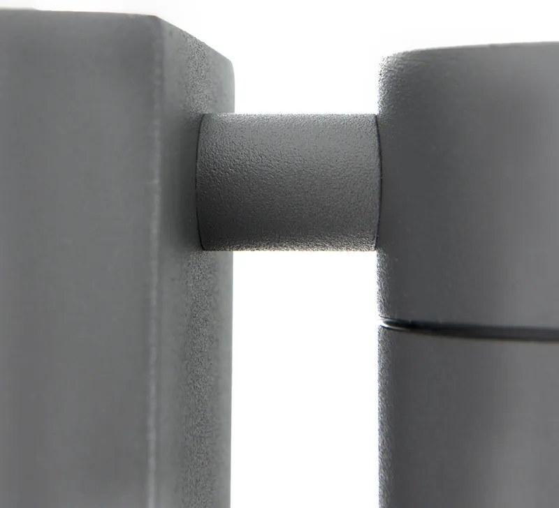 Външна стенна лампа антрацит IP44 със сензор за здрач - Solo