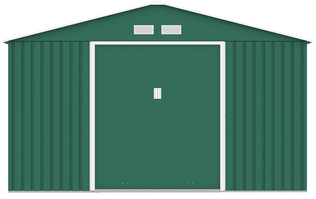 Градинска барака Aria XL цвят Зелена 340х383х210см