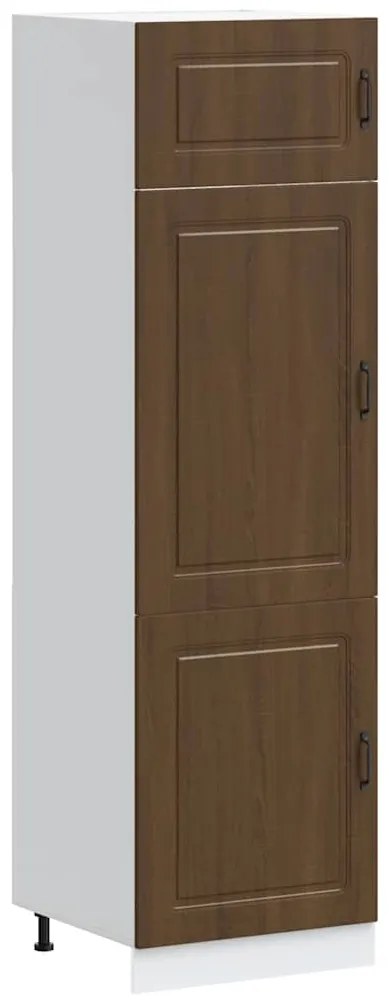 853634 vidaXL Кухненски шкаф, Kalmar, кафяв дъб, инженерно дърво