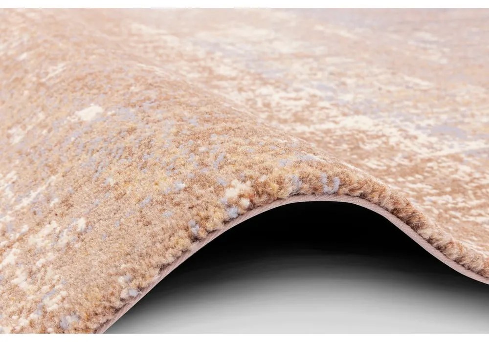 Кафяв вълнен килим 100x180 cm Layers - Agnella