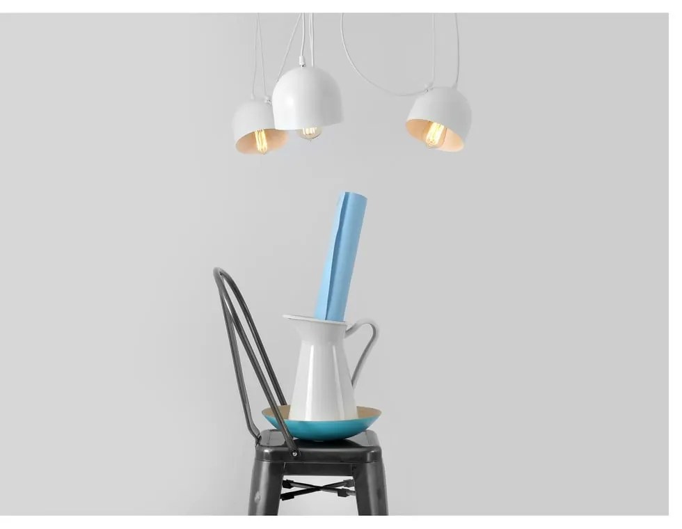 Бяла висяща лампа за 4 крушки Popo - CustomForm