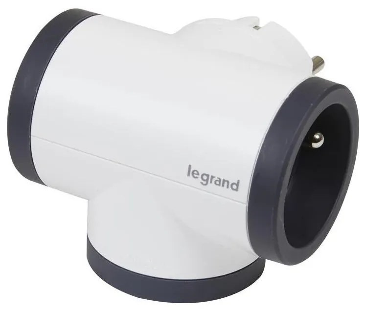 Legrand 049436 - Контактен разклонител swivel 3Z Тип E бял/черен