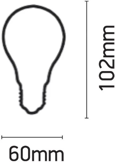 Лампа LED Filament InLight E27 A60 8W 2200K Dimmable