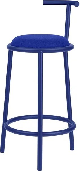 Син метален бар стол (височина на седалката 68 cm) Hogo – noo.ma