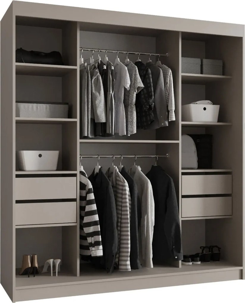 Гардероб Бахрайн 180 плъзгащ-Кашмир-Дължина: 180см