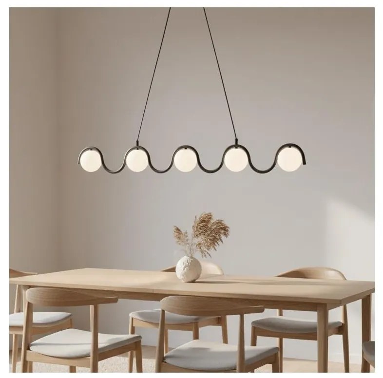 Полилей на кабел SINUS 5xG9/8W/230V черен