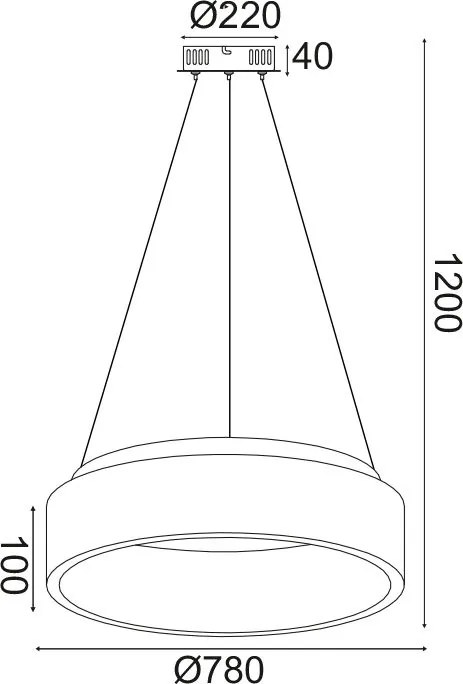 Полилей Tassel LED-бял-Диаметър: 78 См.