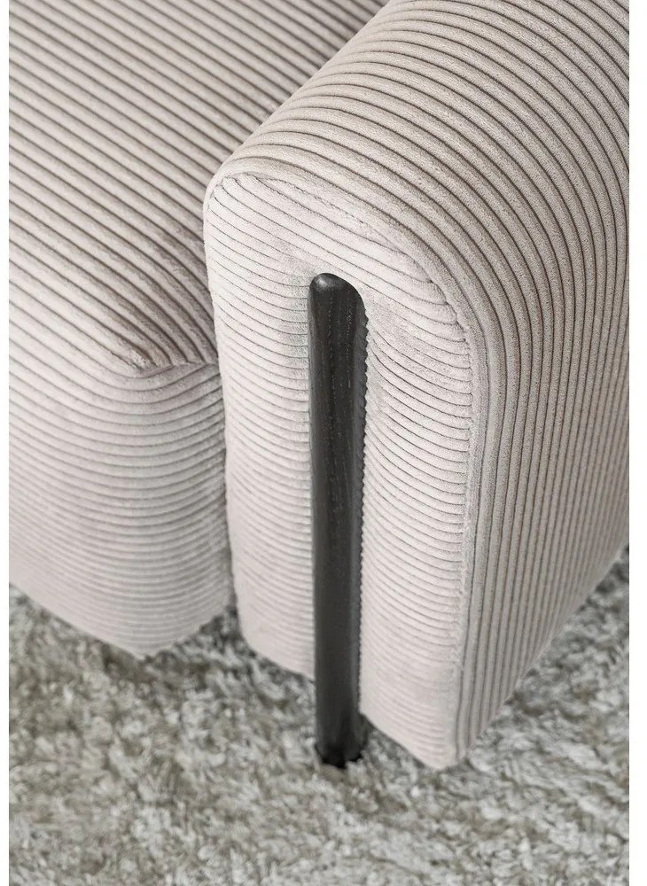 Бежов сгъваем/с място за съхранение диван от рипсено кадифе 244 cm Arcadova – ELTAP