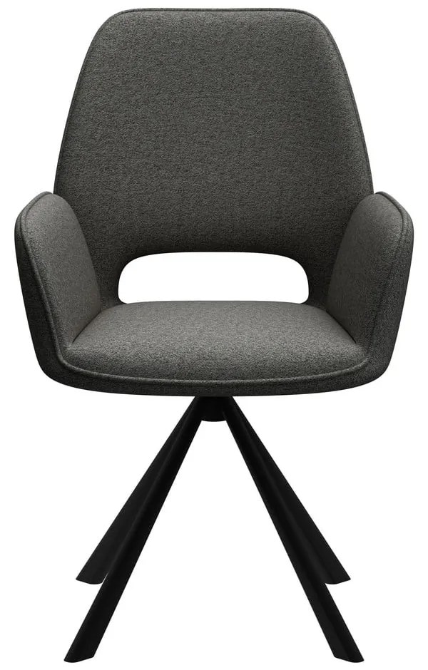 Тъмносив трапезен стол с подлакътници Graham – Actona